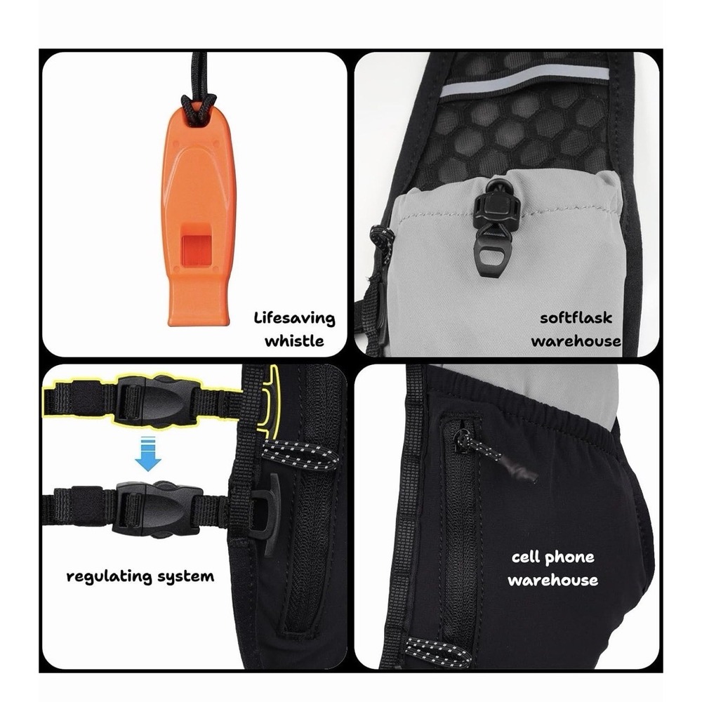 Running Hydration Vest Backpack Marathon Race Hiking Cycling Water Pack - Picture 7 of 9
